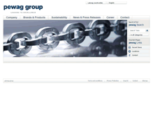 Tablet Screenshot of pewag-group.com